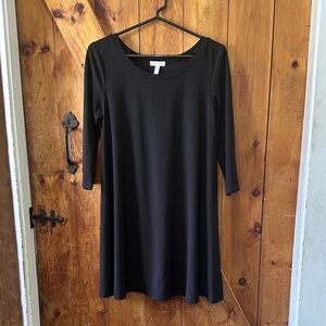 Leith whimsical Black 3/4 Sleeve Dress/Tunic mod structured dress